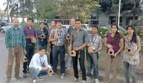 Installation of birds' nests drive was conducted at the TCS Gandhinagar Infocity campus
