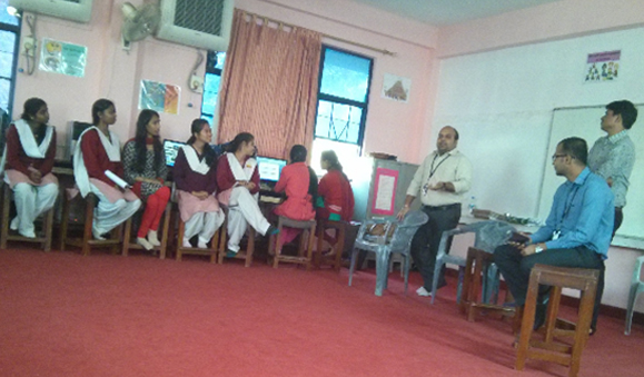 A session on combating exam stress was conducted for Prerna Girl's School students in Lucknow
