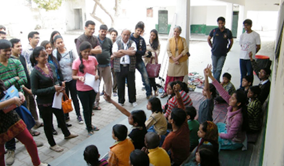 Various activities and interactions were conducted for the students of Mera Sahara School at Nithari, Delhi