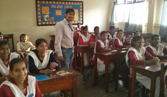 TCSers held a conversational English class for children of Prerna Girl's School in Lucknow