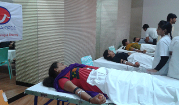Volunteers organised a blood donation camp in Hyderabad