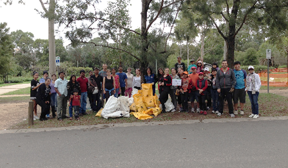 TCSers in Sydney cleaned up Parramatta Park