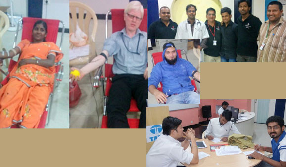 A blood donation camp was organised for inmates of the Mythri Trust 