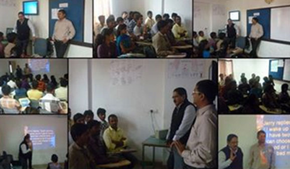Students at Unnati centre, Bengaluru, were taught about the importance of skill development 
