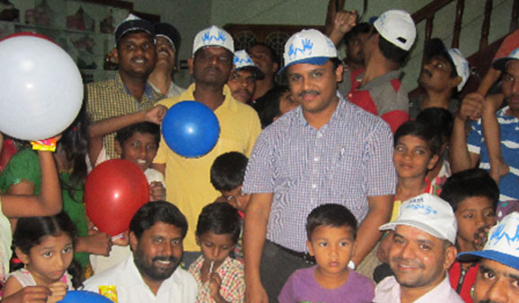 Fun events were organised for the children in Kolkata
