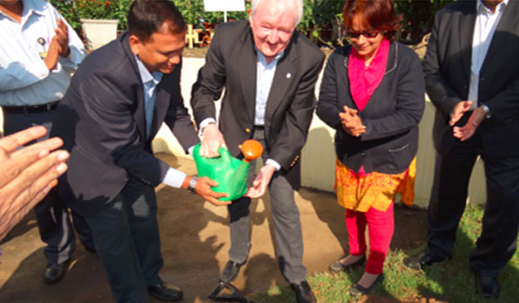 Patrick McGoldrick, MD and CEO, Tata Technologies and Warren Harris, president and COO, inaugurated the tree Plantation on the Jamshedpur campus on the occasion of the Founder's day ceremony
