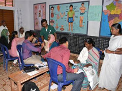An eye camp was organised by the Titan CDF health team for the people in and around Javalagiri village, near Thally, Krishnagiri district, in Tamil Nadu