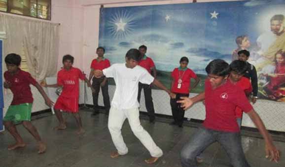 Children of Thara Orphanage in Hyderabad participating in a dancing competition