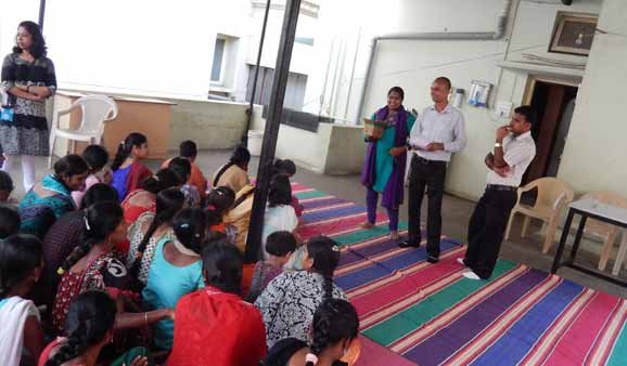 An interactive session was held for the physically challenged and underprivileged women of the Samarthanam Trust for the Disabled in Bengaluru