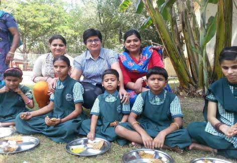The employees spent the day with the children of Bal Kalyan Sanstha in Pune and gave them lunch
