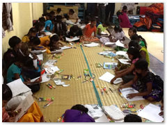 Volunteers spent quality time with children of Maranatha Arche orphanage in Maraimalai Nagar, Chennai 
