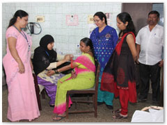 A health camp was conducted for women in Thane